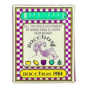Vintage 1982 Mardi Gras Bacchus 1984 Card Game – Complete Deck Set